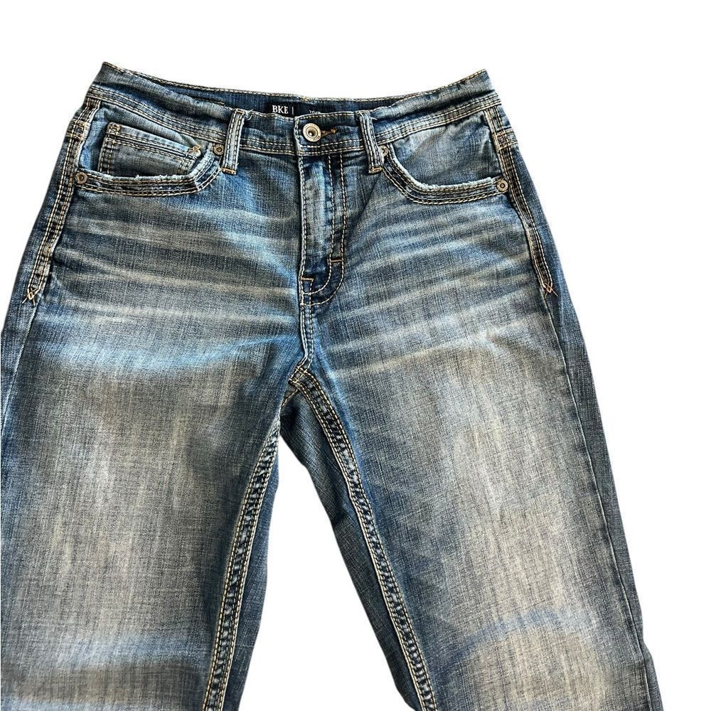 BKE Tyler Jeans Men’s 30x32 Medium Wash Straight Fit Stretch Denim - Picture 2 of 6